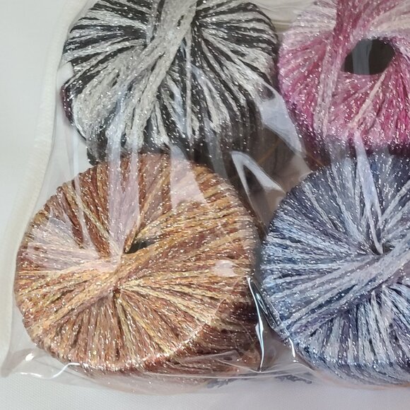 NEW Spangle Yarn Kit – Premier Yarns for Inspira  Includes SIX Multicolor Balls - Picture 4 of 6